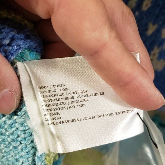 David Brooks Womens Multicolour Patchwork Snowflake Button Sweater - NEW -Size L - Picture 4 of 9